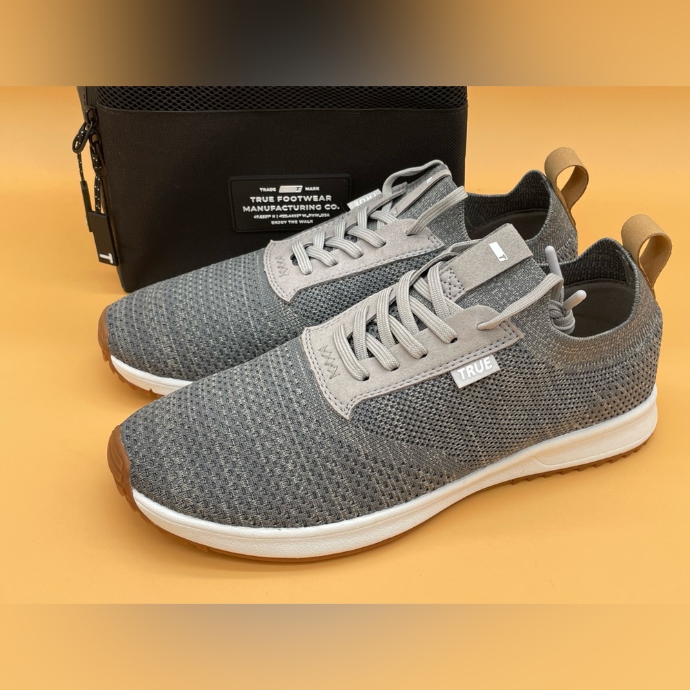 Size 10 True Linkwear Men All Day Knit II Golf Shoes Sneakers Goat Grey NEW